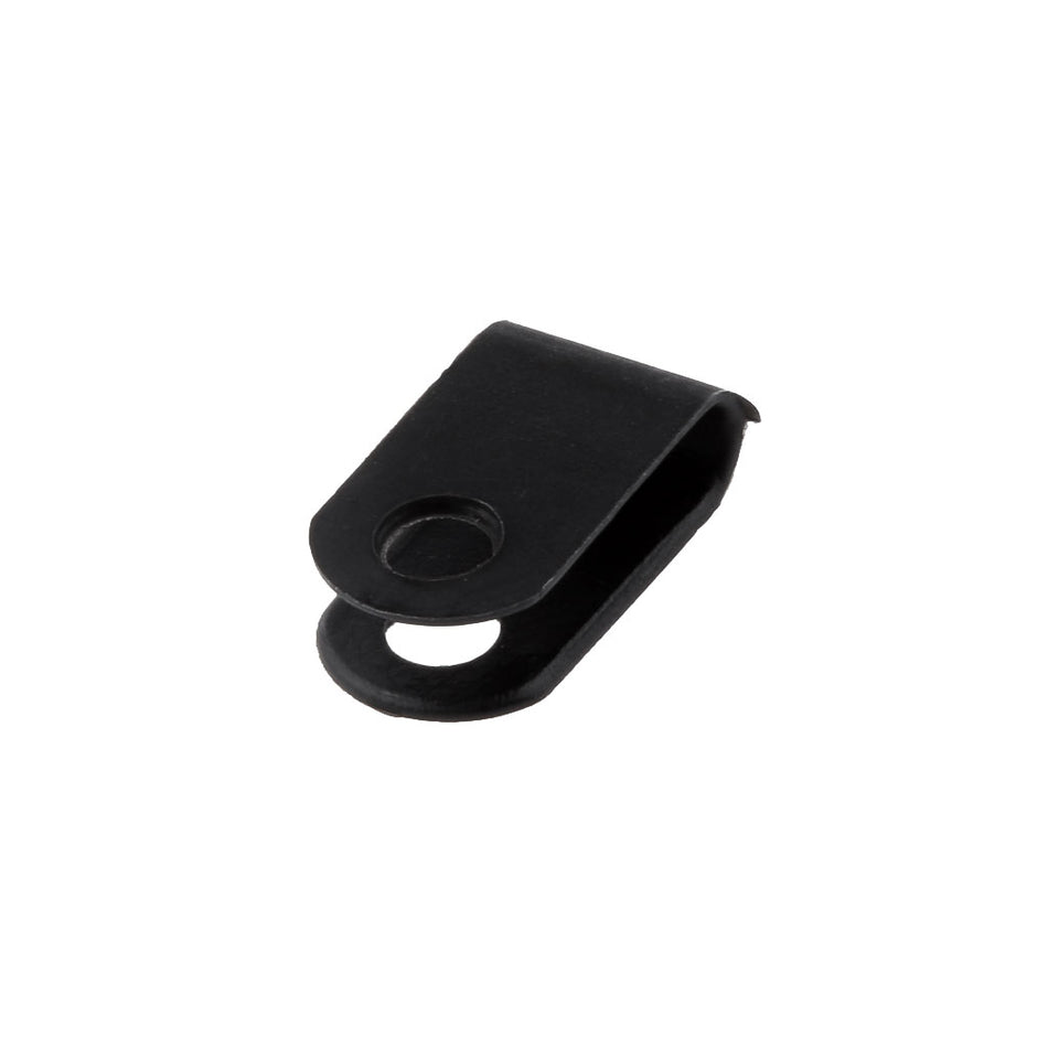 3.3mm Nylon 66 R Type Pipe Clip Split Clamp for Cable Tubing Black 1000PCS