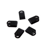 3.3mm Nylon 66 R Type Pipe Clip Split Clamp for Cable Tubing Black 1000PCS