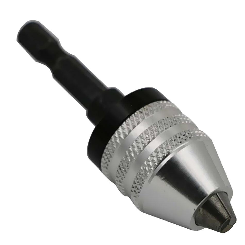0.3mm-6.5mm Keyless Three-Jaw Drill Chuck Electric Tool Accessories silver