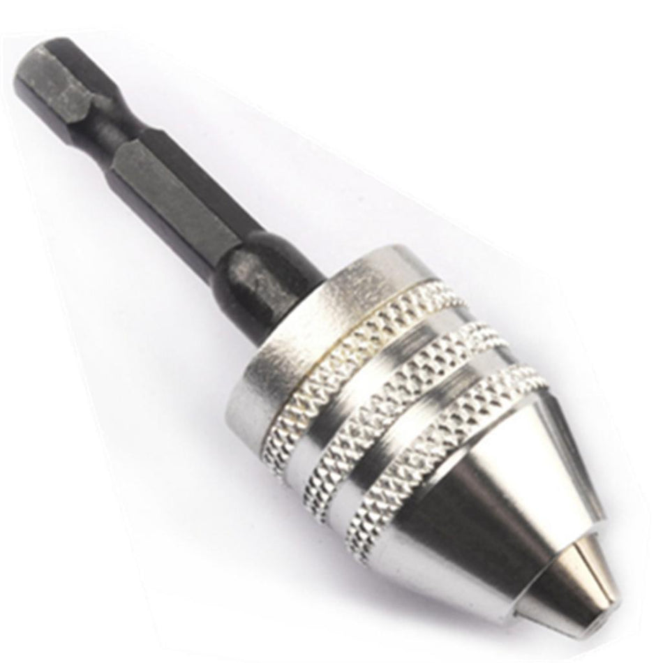 0.3mm-6.5mm Keyless Three-Jaw Drill Chuck Electric Tool Accessories silver