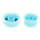 Shanvis 1 Pair Air Conditioning R134a Charging Service High Low Side Port Caps Blue