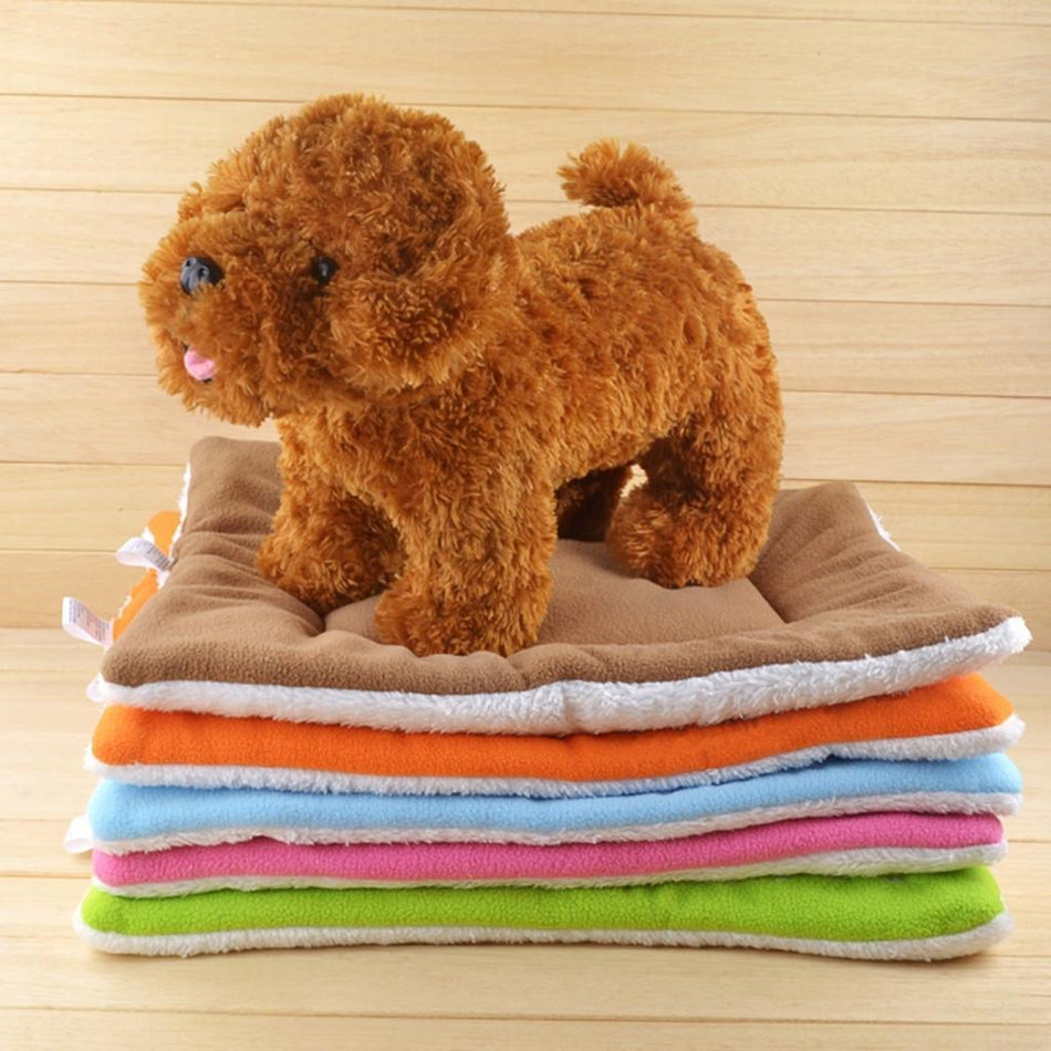 Trendy Retail Soft Comfortable Design Fluffy Coral Fleece Dog Cat Mat Nest Bed Cushion Pet Supplies Pink L