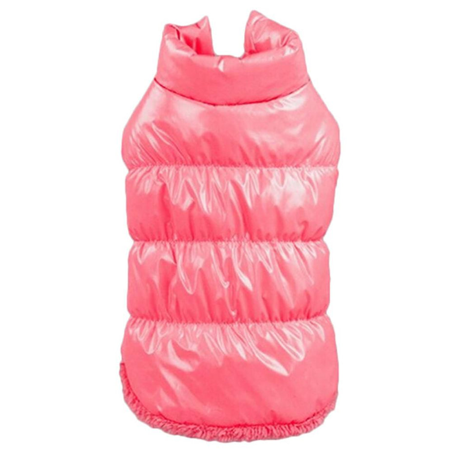 Trendy Retail Pet Dog Puppy Cat Clothing Supplies Winter Warm Padded Coat Down Jacket Vest Apparel Outfit Pink 2XL