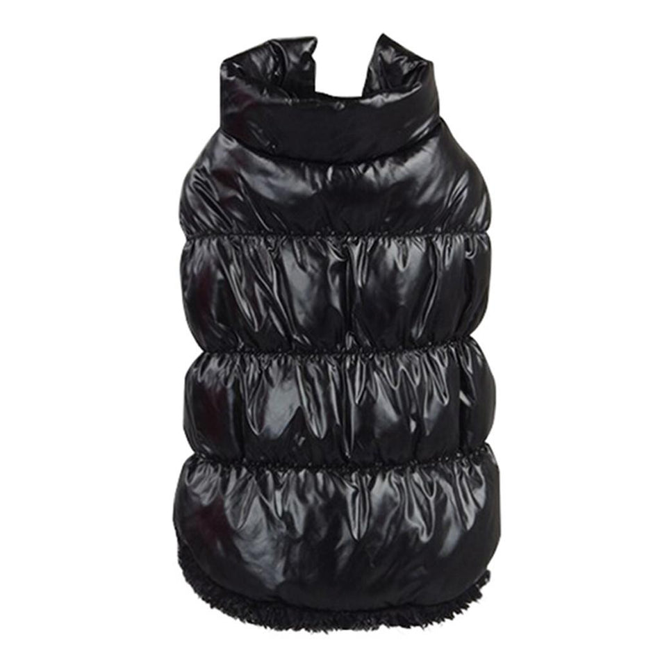 Trendy Retail Pet Dog Puppy Cat Clothing Supplies Winter Warm Padded Coat Down Jacket Vest Apparel Outfit Black 2XL