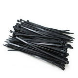100pcs Self-locking Nylon Cable Tie Plastic Cord Zip Wire Kit 4x250mm Black