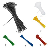 100pcs Self-locking Nylon Cable Tie Plastic Cord Zip Wire Kit 5x300mm Black