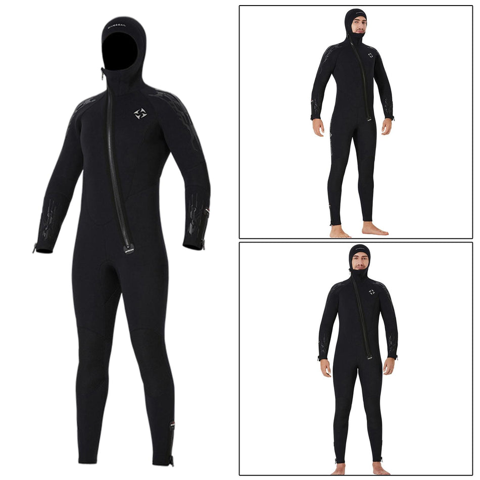 Shanvis Diving Wetsuit Full Body Wet Suit Diving Suit Men Water Swimsuit Black ( XXL)