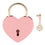 Vintage Personalized Heart Shape Padlock with Key Travel Locker Set - Pink L