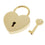 Mini Heart Shaped Padlock with Key Travel Luggage Suitcase Safety Lock Set - Golden L