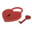 Mini Heart Shaped Padlock with Key Travel Luggage Suitcase Safety Lock Set - Red L