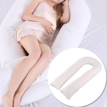 Nursing Maternity Pregnancy Pillow with Removable Washable Cover, Large U Shaped Full Body Pillow White