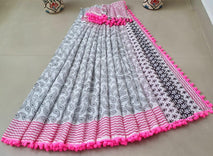 Beautiful Mulmul Cotton Printed Saree