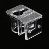 Trendy Retail 1 Set Clear Acrylic Aquarium Reef Tank Pipe Tube Holder Clip for 12mm/16mm Tubing, Tank Mounted