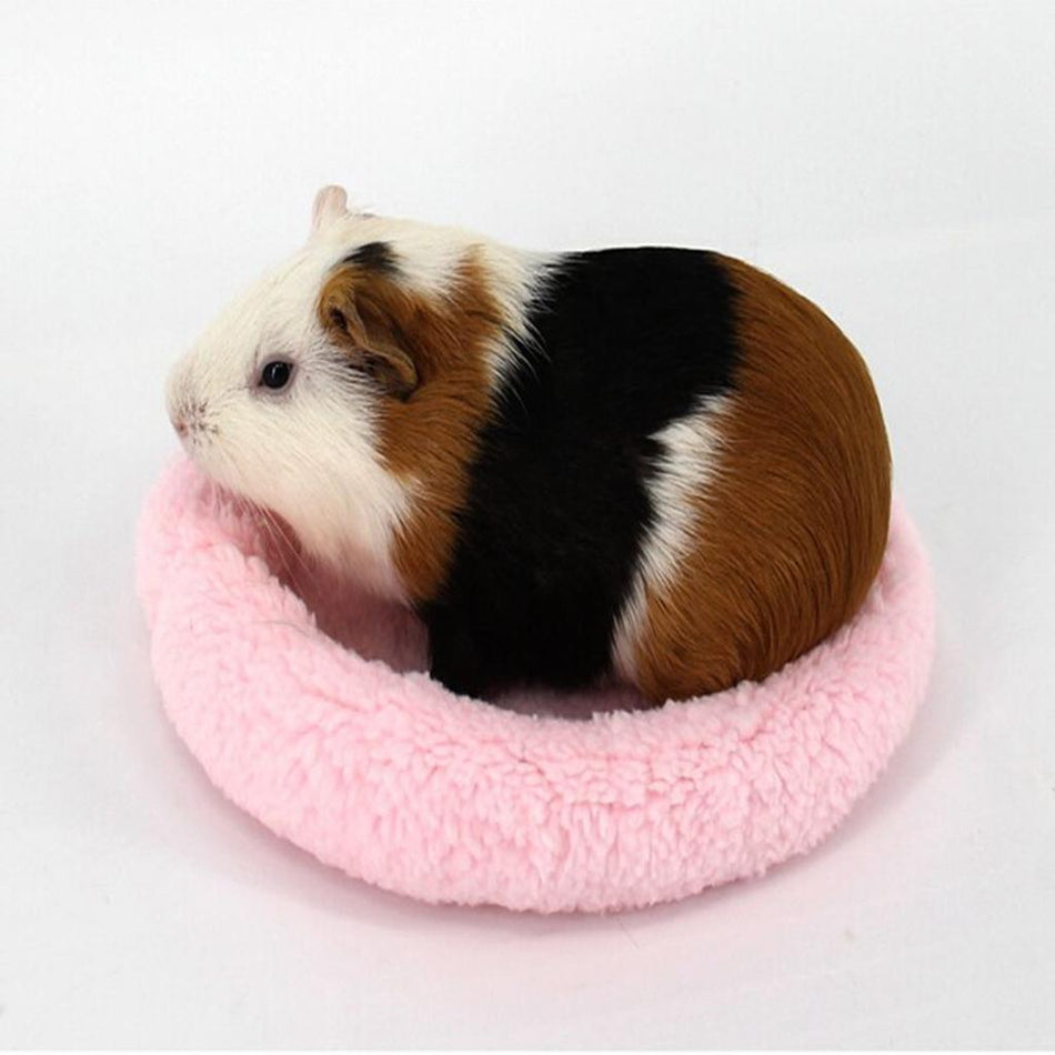 Trendy Retail Soft Comfortable Cold Winter Small Animal Mat Hamster Pig Pet Hedgehog Warm Sleeping Bed Pad Mat L Pink