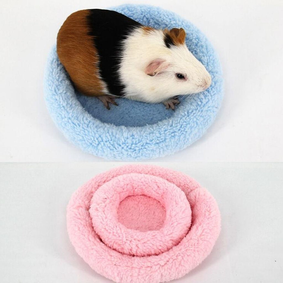 Trendy Retail Soft Comfortable Cold Winter Small Animal Mat Hamster Pig Pet Hedgehog Warm Sleeping Bed Pad Mat L Blue
