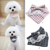 Trendy Retail Pet Dog Cat Neck Towel Fashion Clothing Triangle Plaid Neckerchief Scarf Bib Saliva Towel Bandana Collar Red M