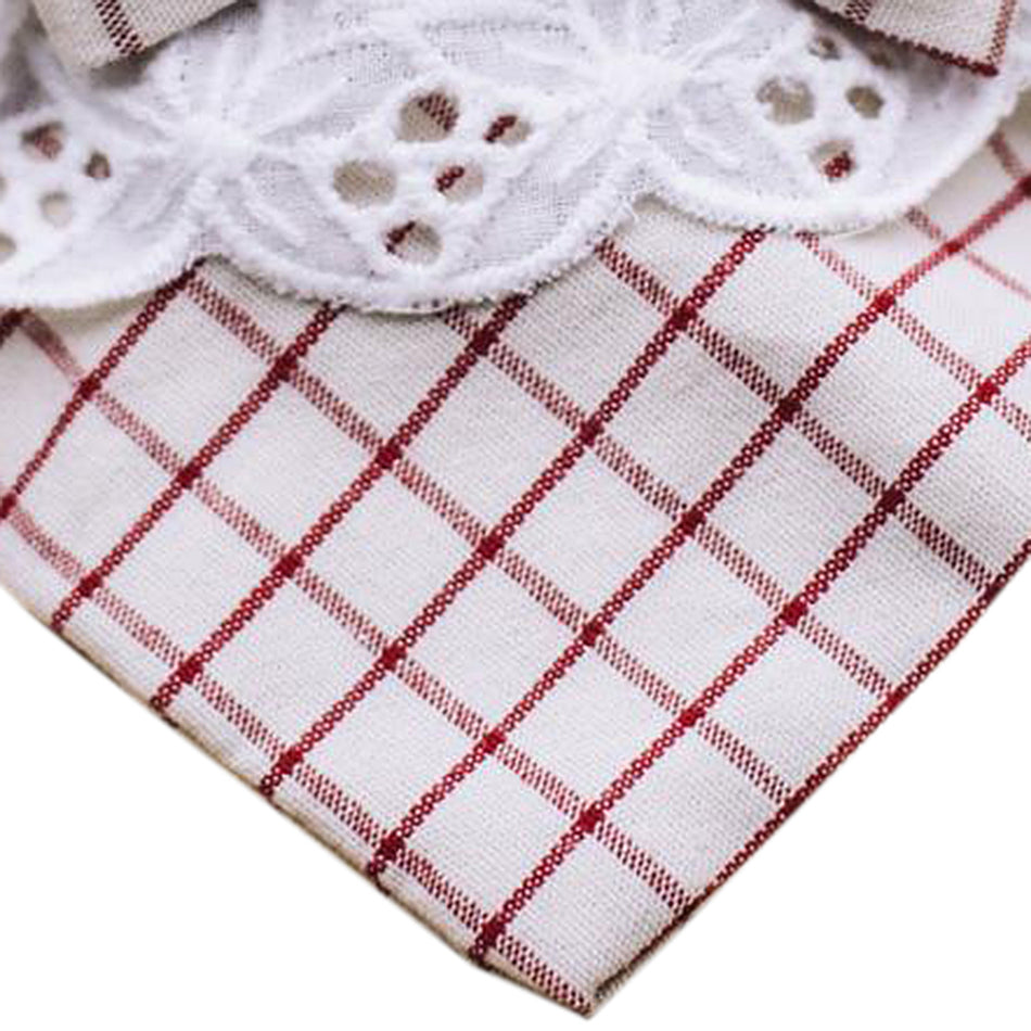 Trendy Retail Pet Dog Cat Neck Towel Fashion Clothing Triangle Plaid Neckerchief Scarf Bib Saliva Towel Bandana Collar Red M