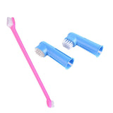 Trendy Retail 3PCS Health Teeth Pet Dog Cat Finger Brush Toothbrush Cleaning Set Oral Care