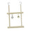 Trendy Retail Parrot Bird Wooden Swing Cage Perches Stand Platform Pet Budgie Hanging Toy 1Pcs