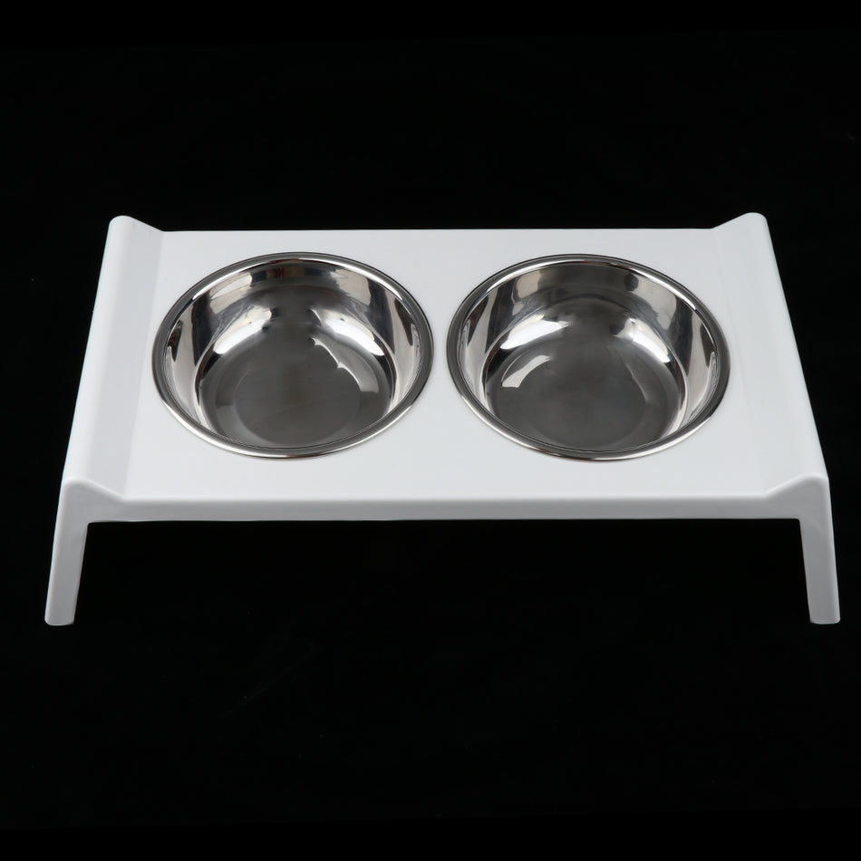 Trendy Retail Puppy Dog Pet Cat Litter Food Feeding Weaning Stainless Steel Feeder Bowl