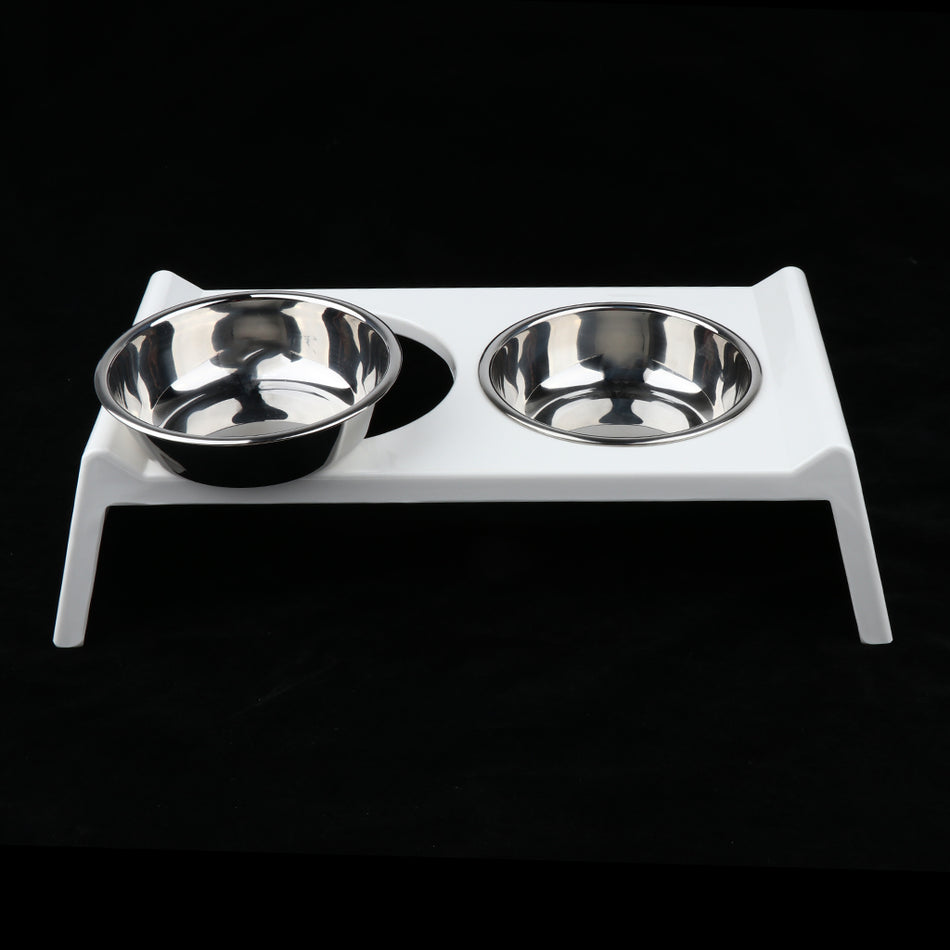 Trendy Retail Puppy Dog Pet Cat Litter Food Feeding Weaning Stainless Steel Feeder Bowl