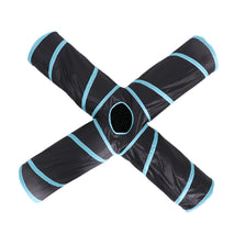 Trendy Retail Cat Tunnel, Upgraded Collapsible 4 Way Crinkle Cat Toy Tube with 2 Suspended Ball Toys for Puppy, Cats, Dogs, Rabbits, Indoor/Outdoor Use