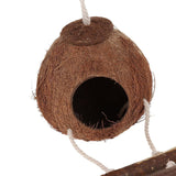 Trendy Retail Natural Coconut Shell Bird Nest House for Pet Parrot Budgies Parakeet Cockatiels,Hamster Rat Gerbil Mice Cage Seed Feeder Toy Nesting Box,Cage Accessories
