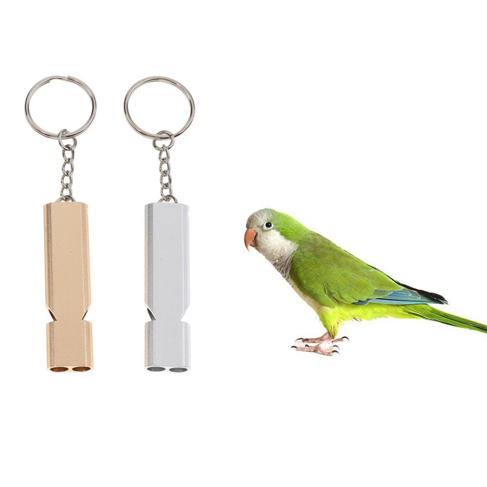 Trendy Retail 2Pcs Outdoor Double Tube Emergency Survival Whistles for BIrd Parrot Dog Pet Training ( Random Color )