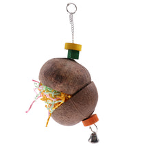 Trendy Retail Pet Parrot Coconut Shell Chew Swing Toy Drawbench Wire Cage Hanging Toys