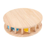 Trendy Retail Cat Intelligence Toy Round Treasure Chest Wooden Pet Claw Board with Ball