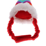 Trendy Retail Christmas Bunny Santa Rainbow Hat Outward Cotton Cap for Little Pet Festival