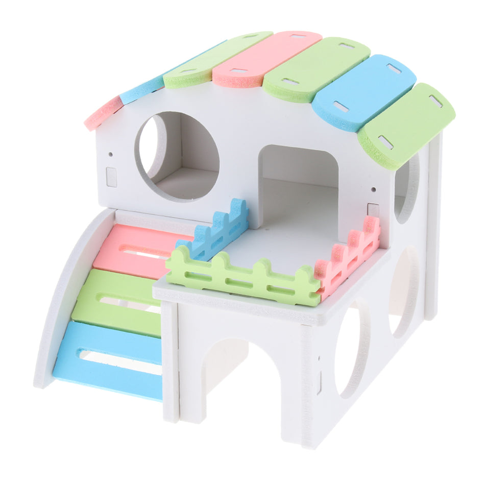 Trendy Retail Small Animals Hamster House Cages Squirrel Villa Hut Play Toy Rainbow