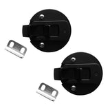 Shanvis 2 Pieces/ Set Round 2''/50mm Flush Pull Slam Latch with Keys for Boat Deck Hatch 1/4'' Door - Locking Style