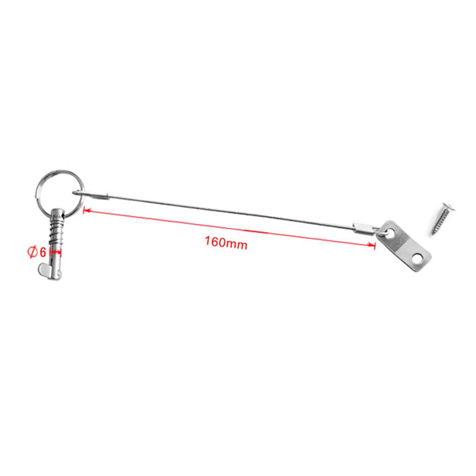 Shanvis Quick Release Pin, Boat Bimini Top Pin, Stainless Steel with Lanyard, Spring Loaded