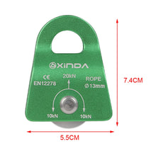 Trendy Retail 20KN General Purpose Mobile Pulley for Rock Tree Climbing 13mm Rope Pulley Green