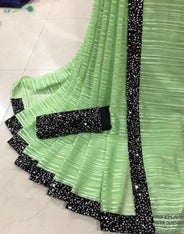 Varnam Premium Striped Georgette Saree