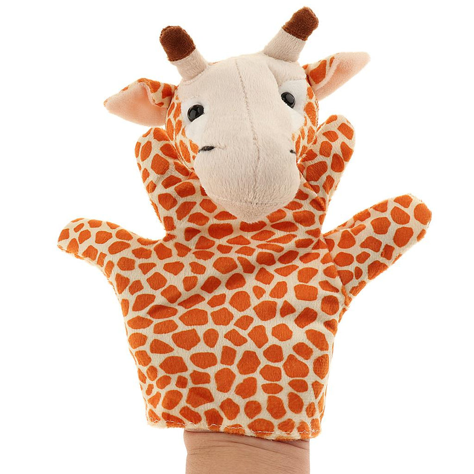 Story Learning Kids Zoo Plush Toy Animal Hand Glove Puppets Giraffe