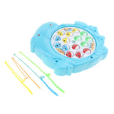 Kids Electric Pretend Role Play Musical Fishing Toy with 15 Fishes Dolphin(Color Random)