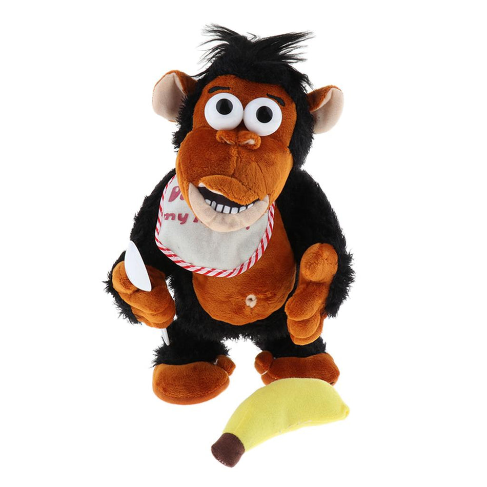 10.63 inch Electronic Plush Stuffed Animal Developmental Baby Toy - Crazy Crying Monkey, Don Not Take Its Banana