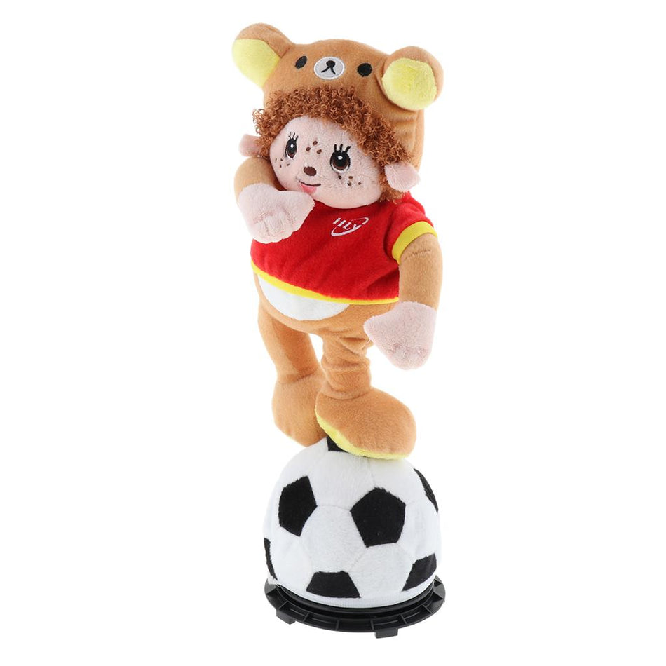 Interactive Dancing Football Doll Plush Stuffed Animal Electronic Pets Figure Model Toy Home Desk Decor Ornament - Baby Bear