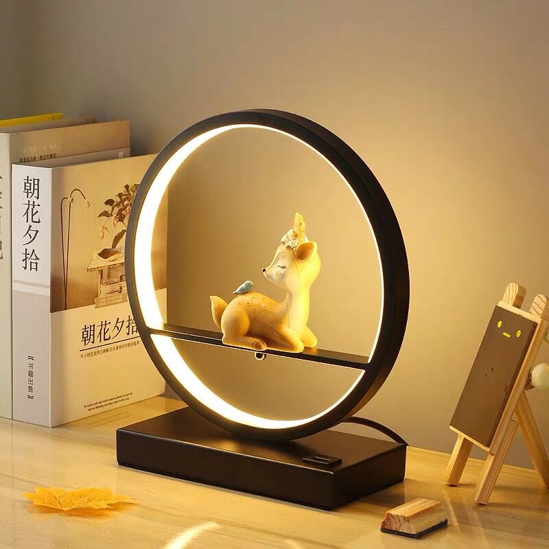 New Chinese Style Table Lamp Bedroom Bedside Lamp Retro Zen