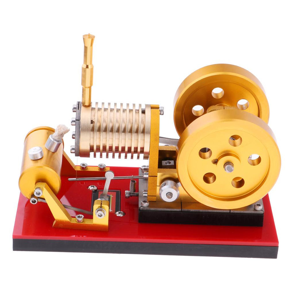 Hot Air Stirling Engine Model, Flame Licker Eater Heat Engine Build Kits, Double-flywheel, Educational Toy Electricity Generator