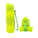 500ML Folding Silicone Water Bottle Sports