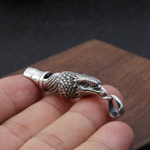 Sterling Silver Eagle Head Whistle Pendant