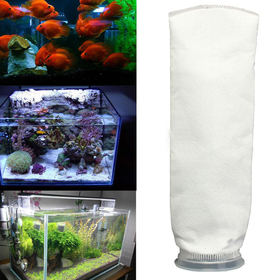 Trendy Retail 1Pcs 150um 4''x 15''Aquarium Fish Tank Marine Sump Felt Pre Filter Sock Bag Holder