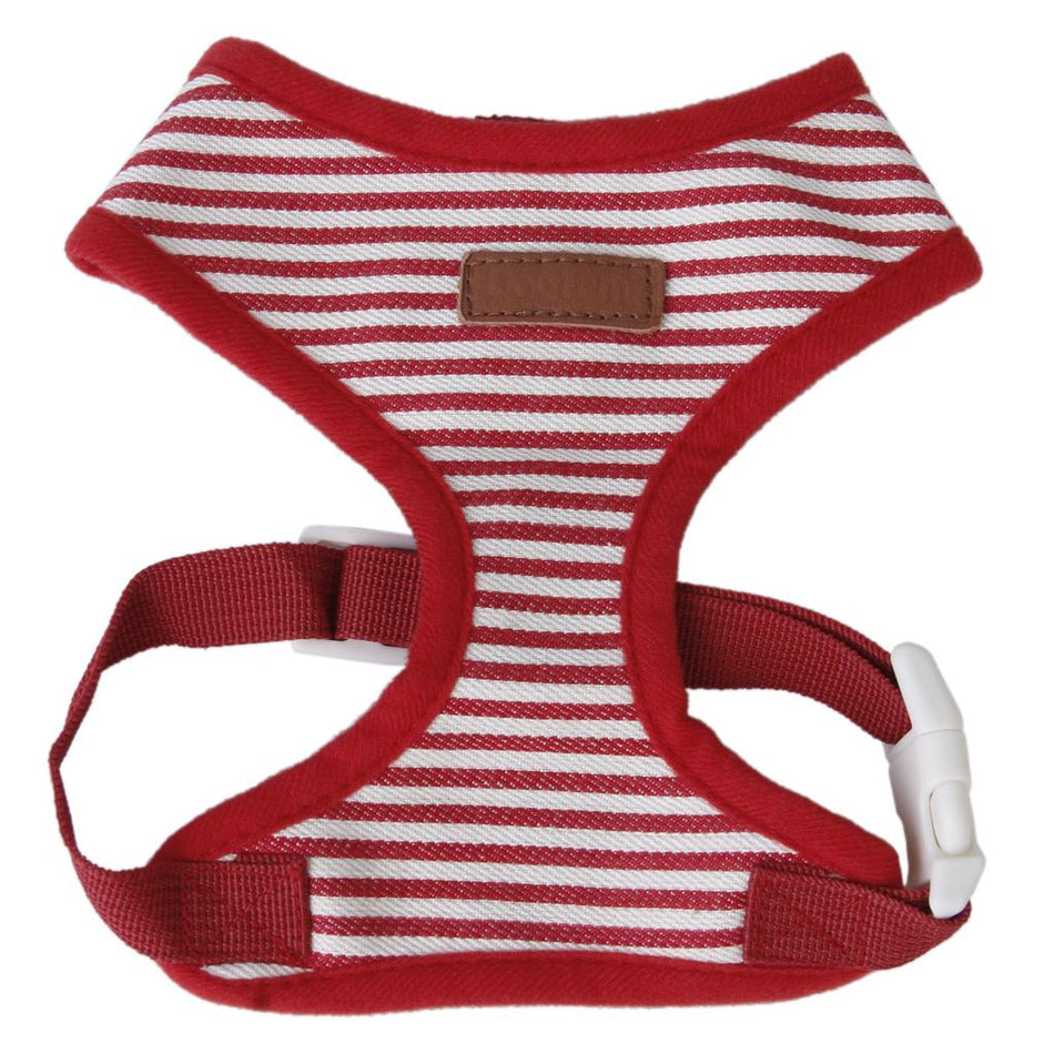 Trendy Retail Soft Breathable Mesh High Strength D-Ring Puppy Harness Safety Equipment Pet Supplies Red + White XL