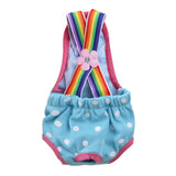 Trendy Retail Fashionable Washable Reusable Suspender Sanitary Pant Panty Diaper With Dots for Pet Female Dog Random Color Size XS