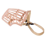 Trendy Retail Plastic Adjustable Strap Hook Loop Fasteners Closure Basket Muzzle Mask Mouth Cover 4# Beige