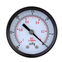 -30inHg/ -1bar Mini Dial Air Vacuum Pressure Gauge Manometer