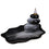 Black Ceramic Glaze Backflow Smoke Incense Burner Holder Buddhism Style #4